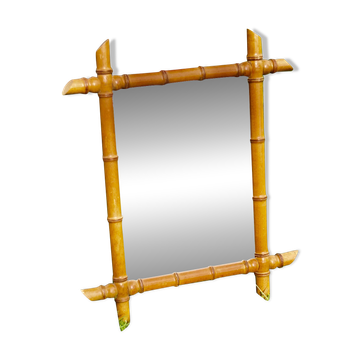 Large format for this type of faux bamboo mirror 70 cm.