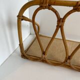 Rattan wall shelf