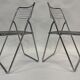 Set of four chrome folding chairs by Niels Gammelgaard for Ikea 1970