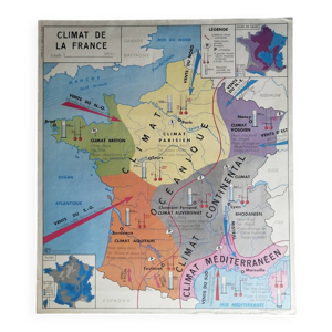 Carte scolaire vintage - france