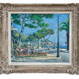 Paul Dominique Audfray - View of Nice, oil on canvas