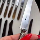 18 Wiskemann table knives in horn