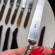 18 Wiskemann table knives in horn