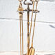 Serviteur de cheminée vintage, accessoires cheminée, serviteur bronze doré, decor cheminée