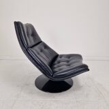 Artifort F511 Lounge Chair by Geoffrey Harcourt in Leather, 1970's