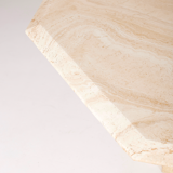 Hexagonal travertine dining table, 1970s