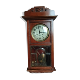 Wooden clock with beveled glass