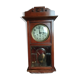 Wooden clock with beveled glass