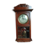 Wooden clock with beveled glass