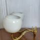 Paire d’appliques laiton et opaline vintage