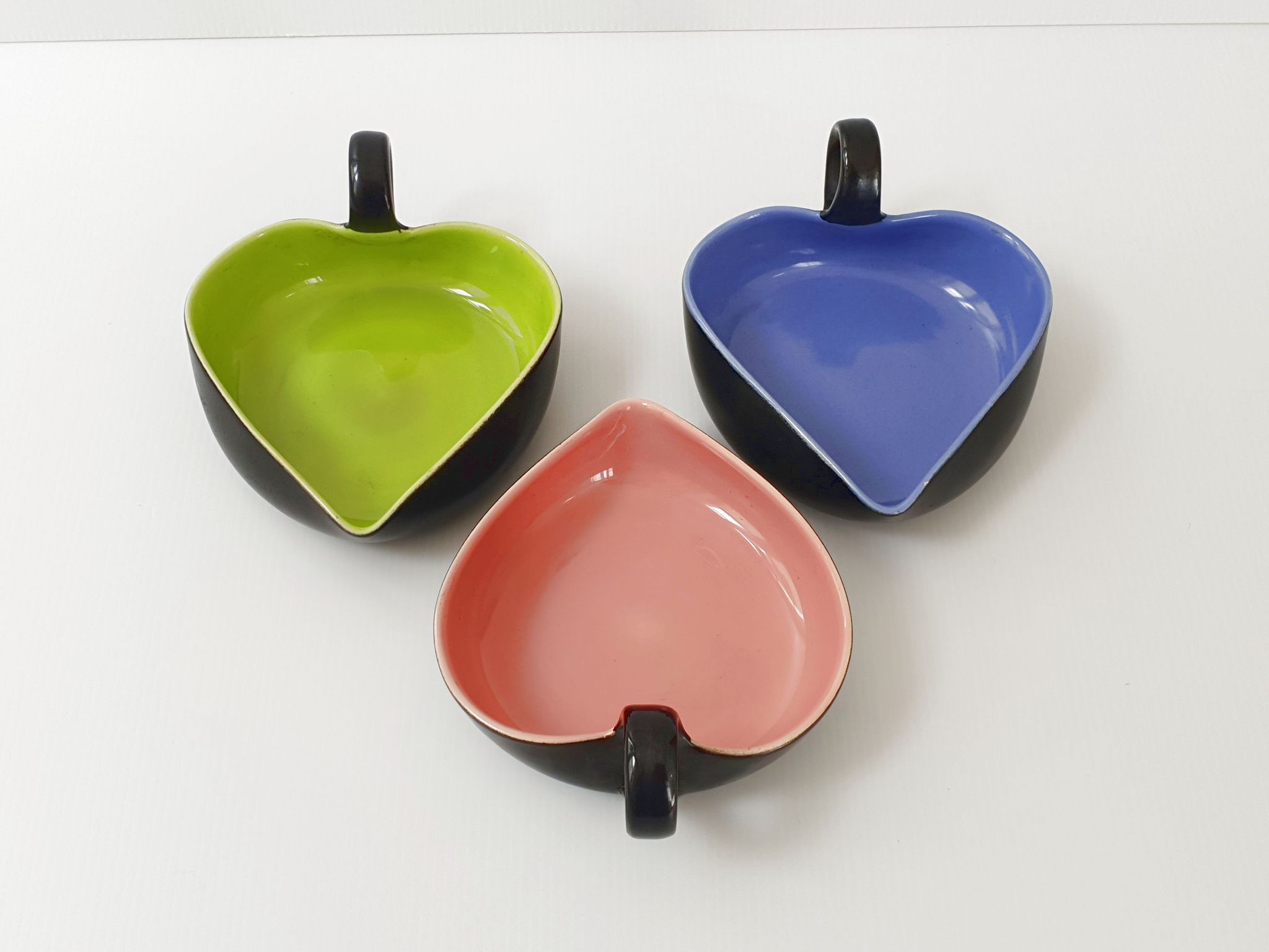 Suite de 3 vide-poches vintage 1960