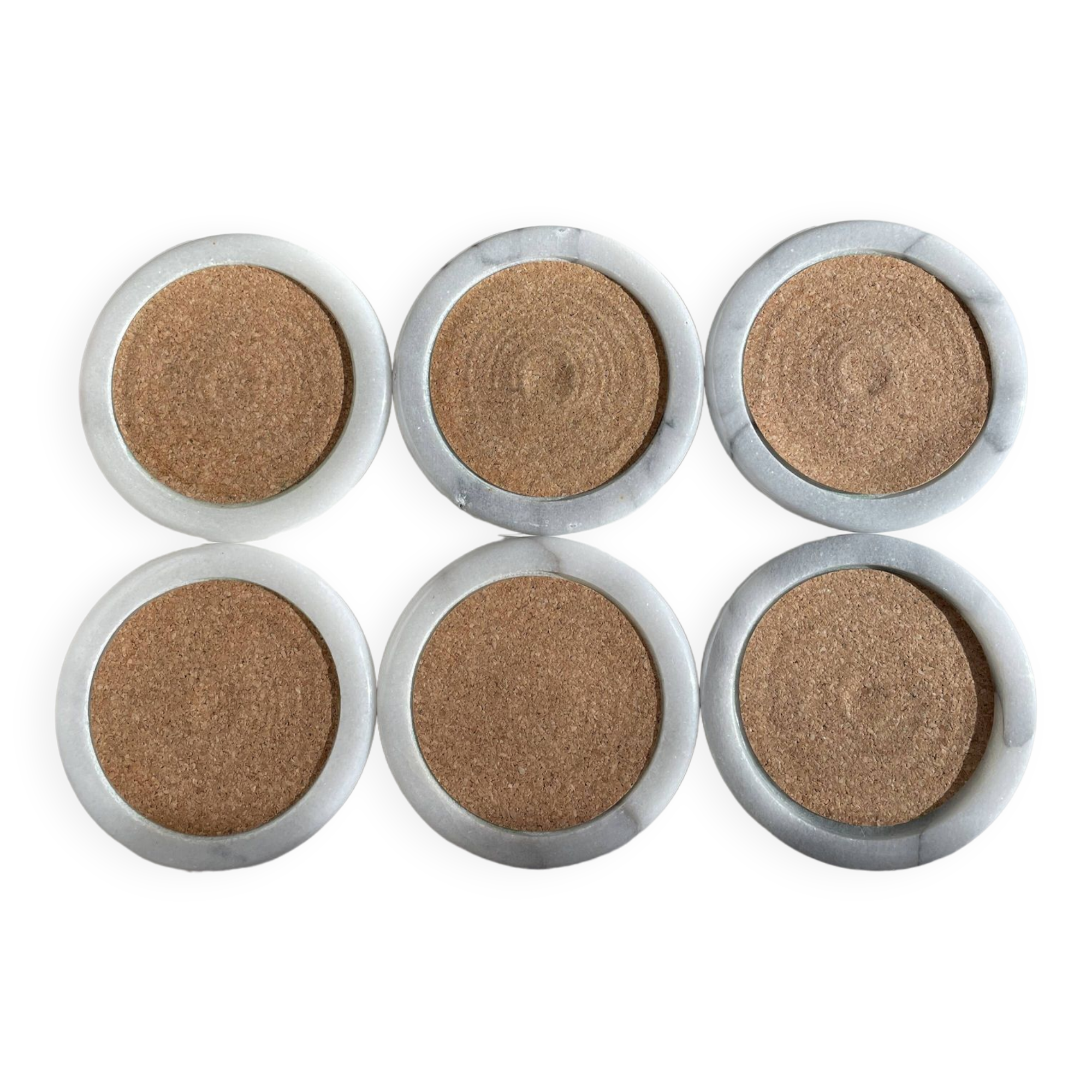 Set de 6 sous-verres en marbre