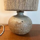Stoneware and jute lamp