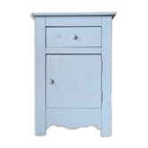Handcrafted blue chest of drawers.