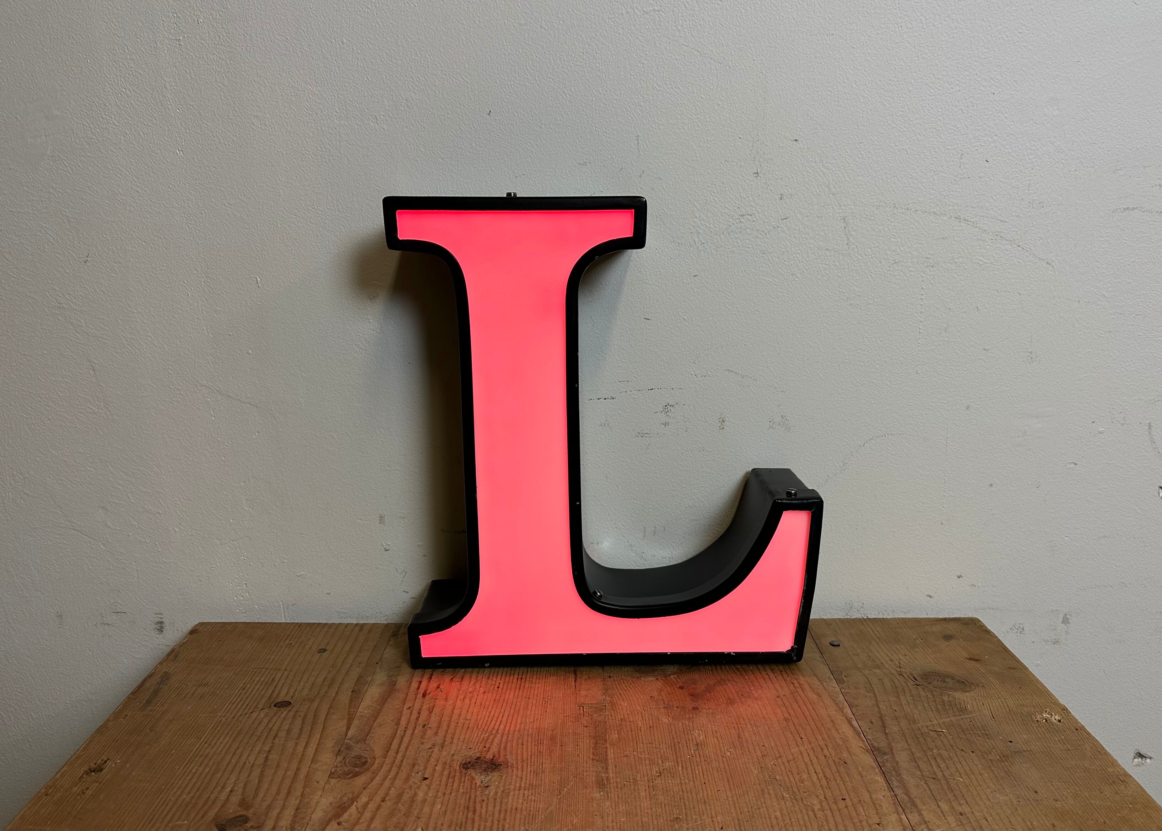 Vintage  Illuminated Letter L , 1970s