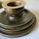 Pair Art Deco Swedish Grace  candleholder  Verdigris Bronze