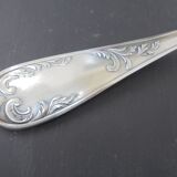 Silver metal soup ladle