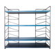 Blue degraded shelf