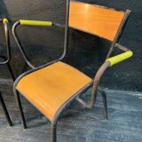 Paire de fauteuils d’école 1950