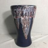 Ancien vase gaubier céramique multicolore années 70 vintage