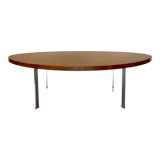 Oval wooden coffee table, 1960