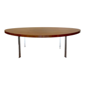 Oval wooden coffee table, 1960
