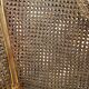 Gilded wood armchair and double canning