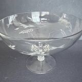 Vintage glass engraved cup