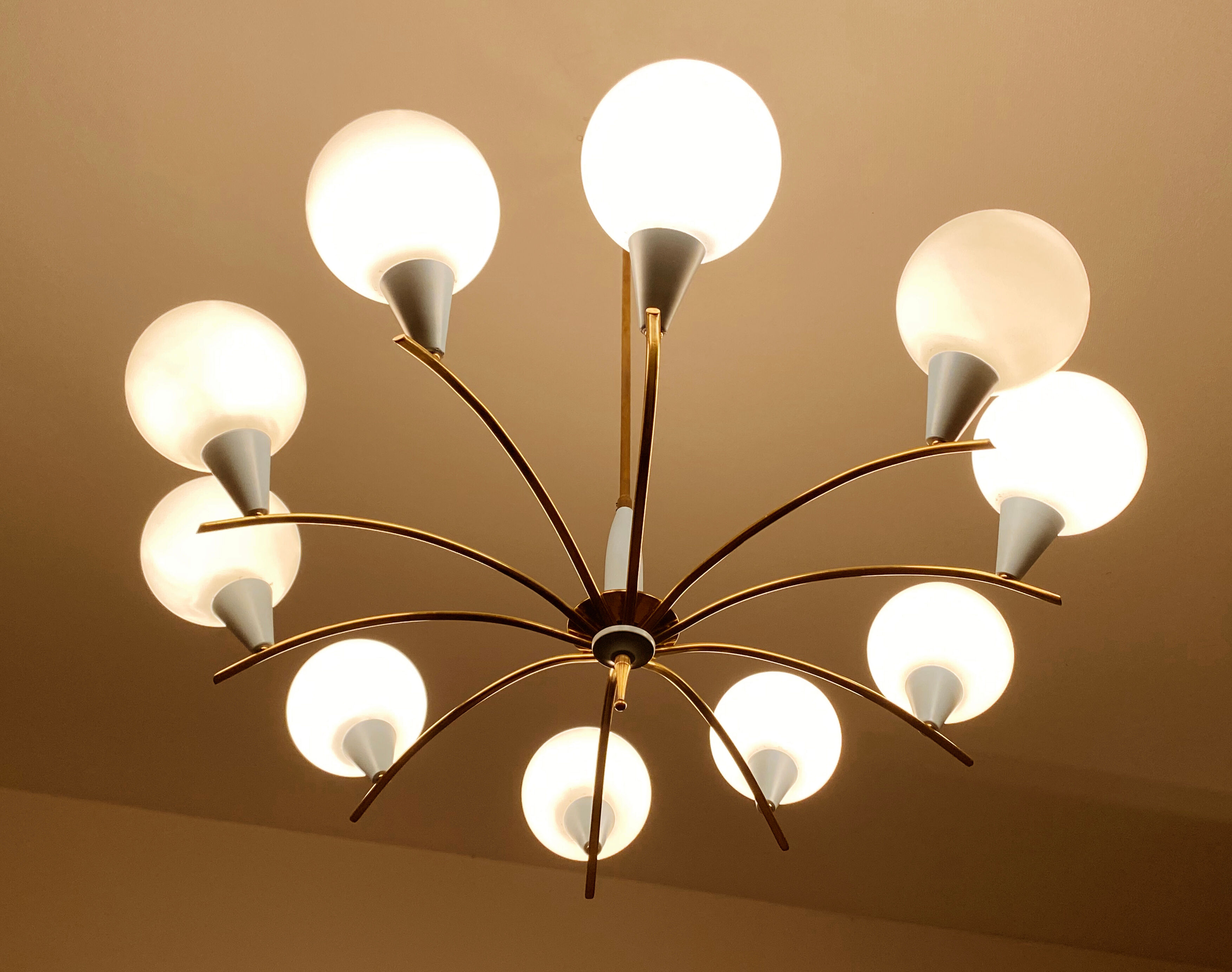 Vintage chandelier italy, 50s