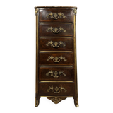 18th century Regency period chest of drawers in marquetry and copper reed