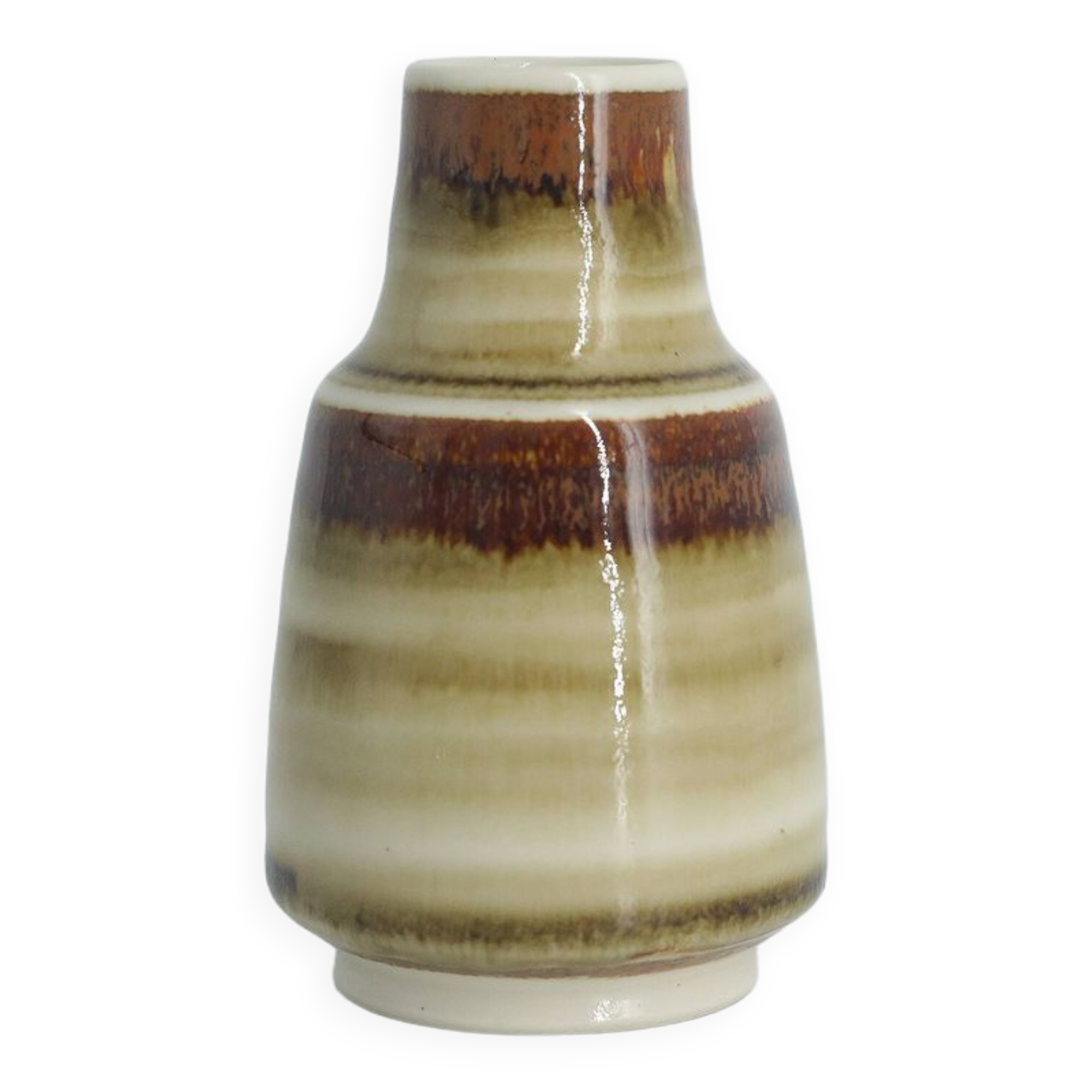 Small Scandinavian Collectible Vase in Brown Stoneware by Gunnar Borg for Höganäs Keramik, 1960s