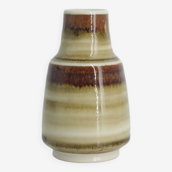 Petit Vase Scandinave de Collection en Grès Marron par Gunnar Borg pour Höganäs Keramik, 1960s