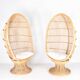 Paire de fauteuils en rotin