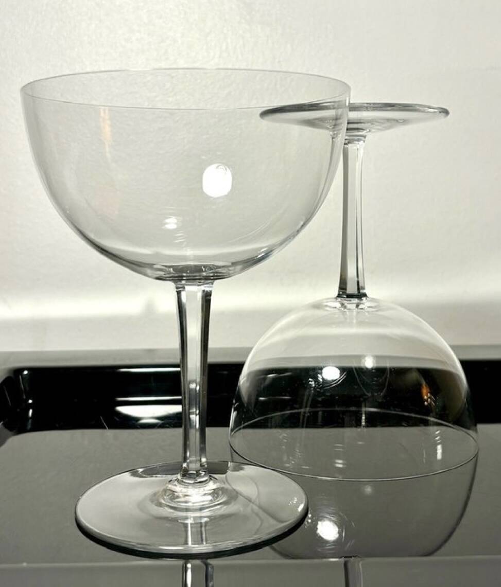 2 tasting champagne glasses Baccarat