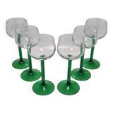 Set of 6 stemmed glasses
