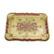 Florentine tray in resin painted with the hand of rectangular shape