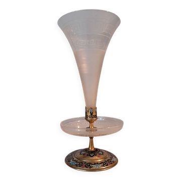 Cloisonné brass soliflore vase from the Napoléon III period.