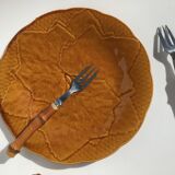 8 bamboo cake forks 60s
