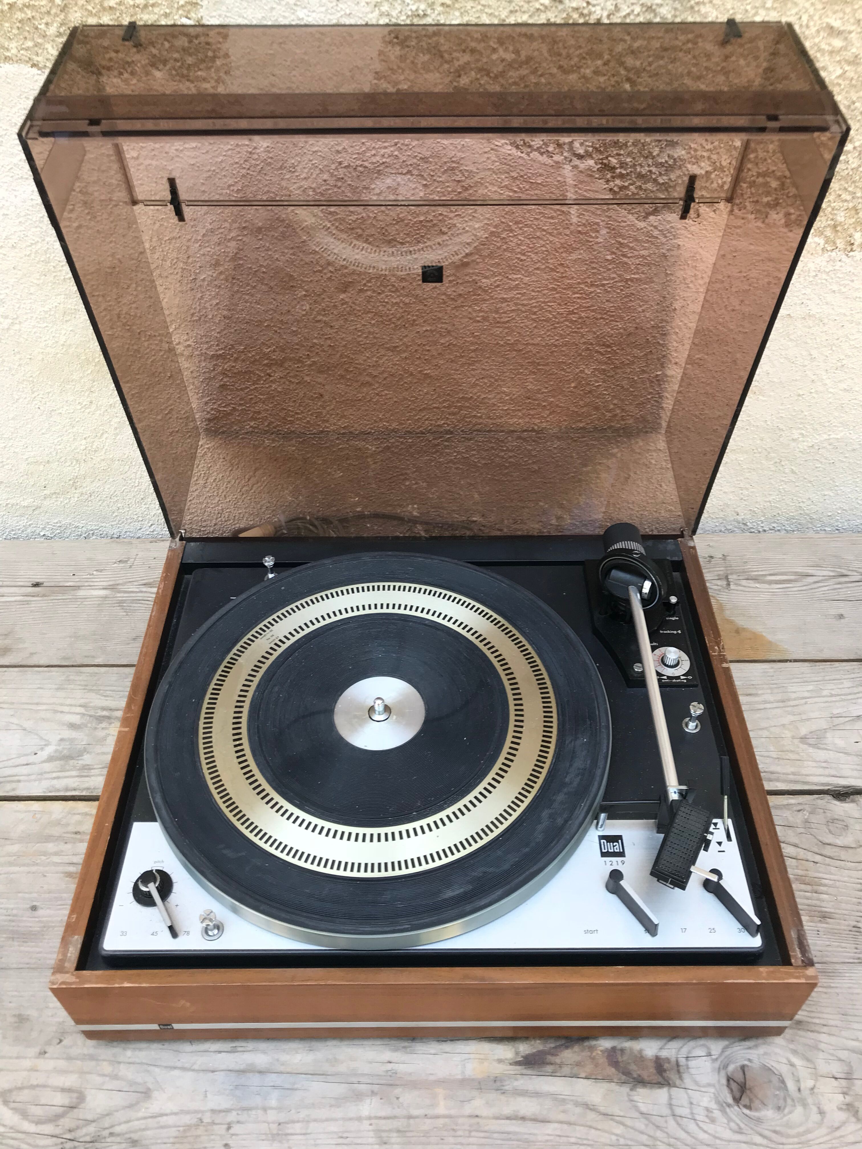 Platine Vinyle DUAL 1214 Type K14 – Avec Carter Plexi – Vintage – Fonctionnelle