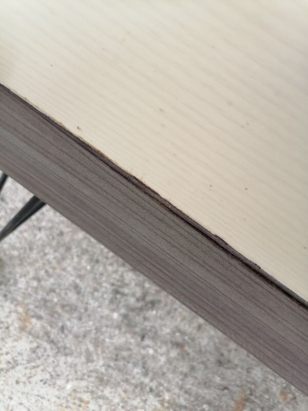 Bar roulant pieds eiffel formica 1950 60