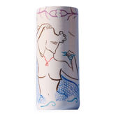Sirène et coquillage - vase en céramique