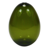 Art glass vase Saippuakupla green soap by Kaj Franck, Nuutajärvi Finland.