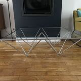 Table basse en verre style Paolo Piva