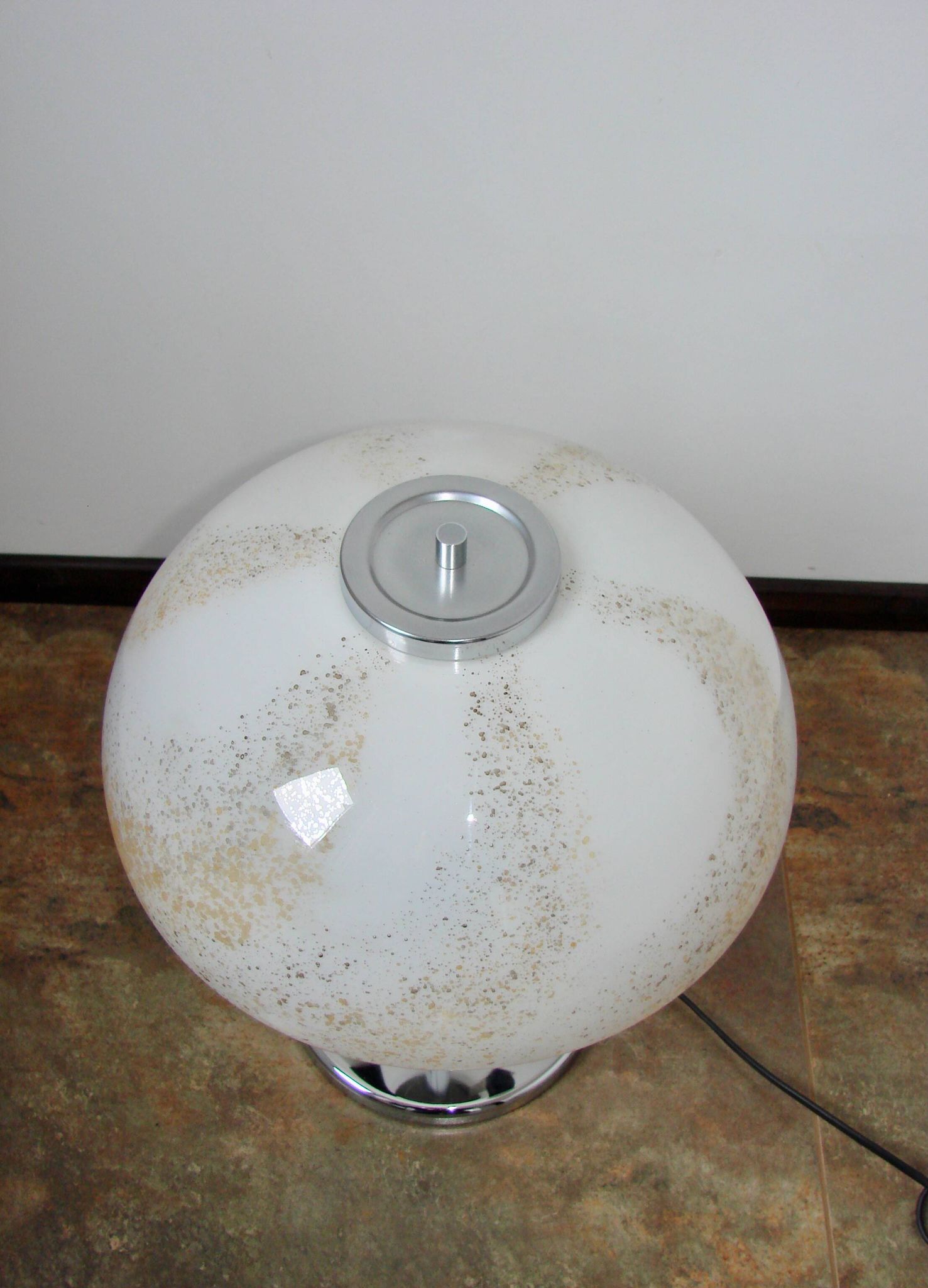 Art Deco table lamp – 1960s, wood and metal, E27