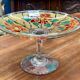 Enamelled glass footed bowl signed LEG for LEGRAS