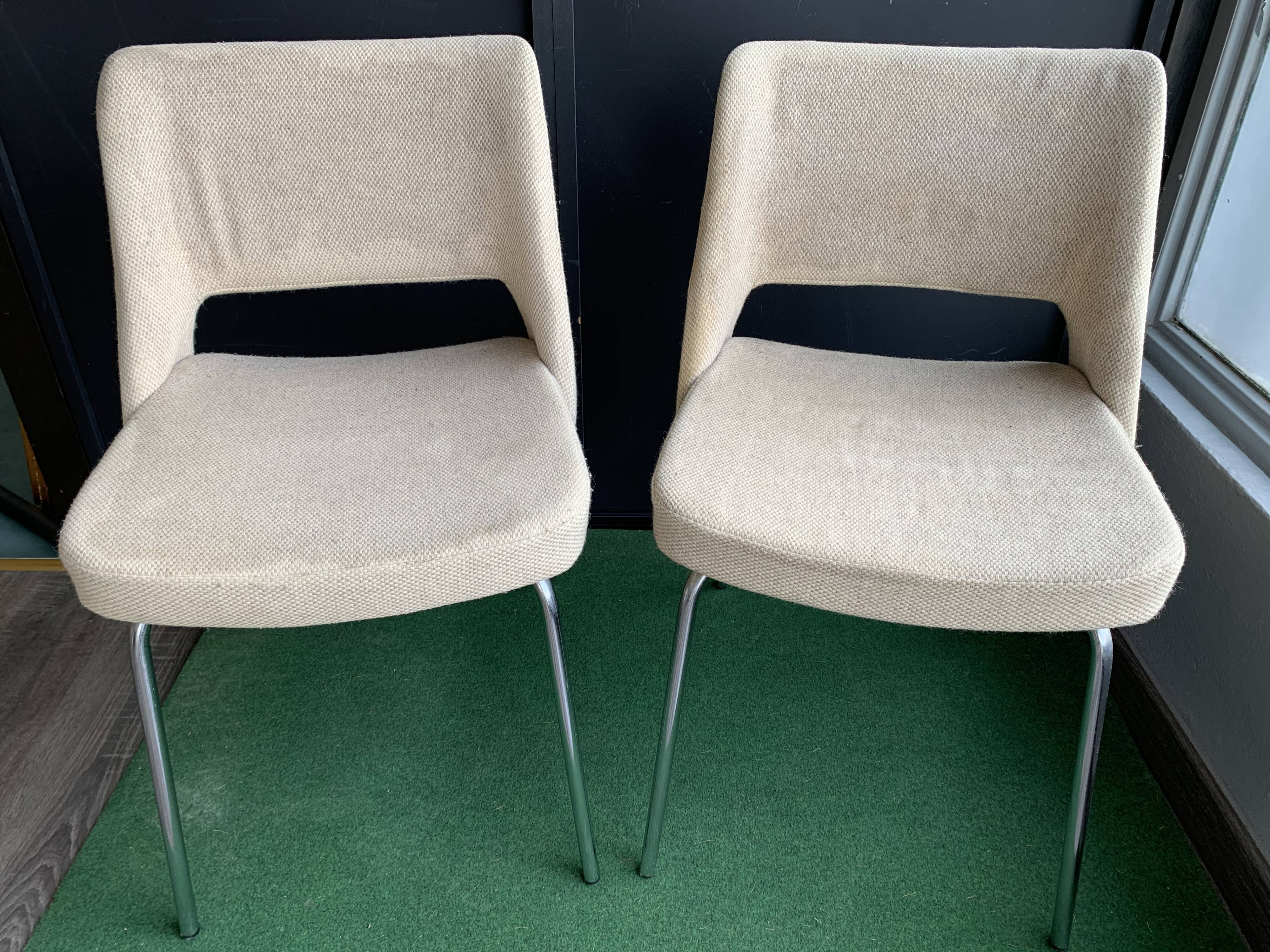 Caviarde armchair hull beige fabric 70s