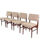 4 vintage teak dining chairs model "Uppsula" by Louis van Teeffelen for Wéb