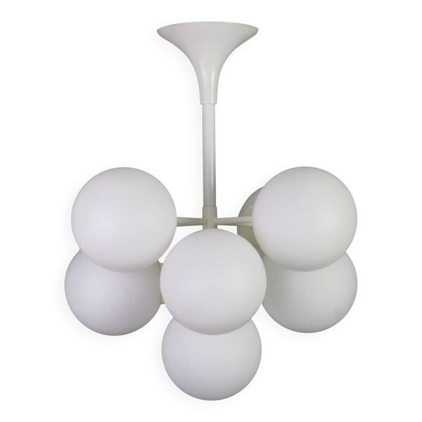 Lustre blanc atomique par E.R. Nelel pour Temde, Suisse, années 1960 — Beyit