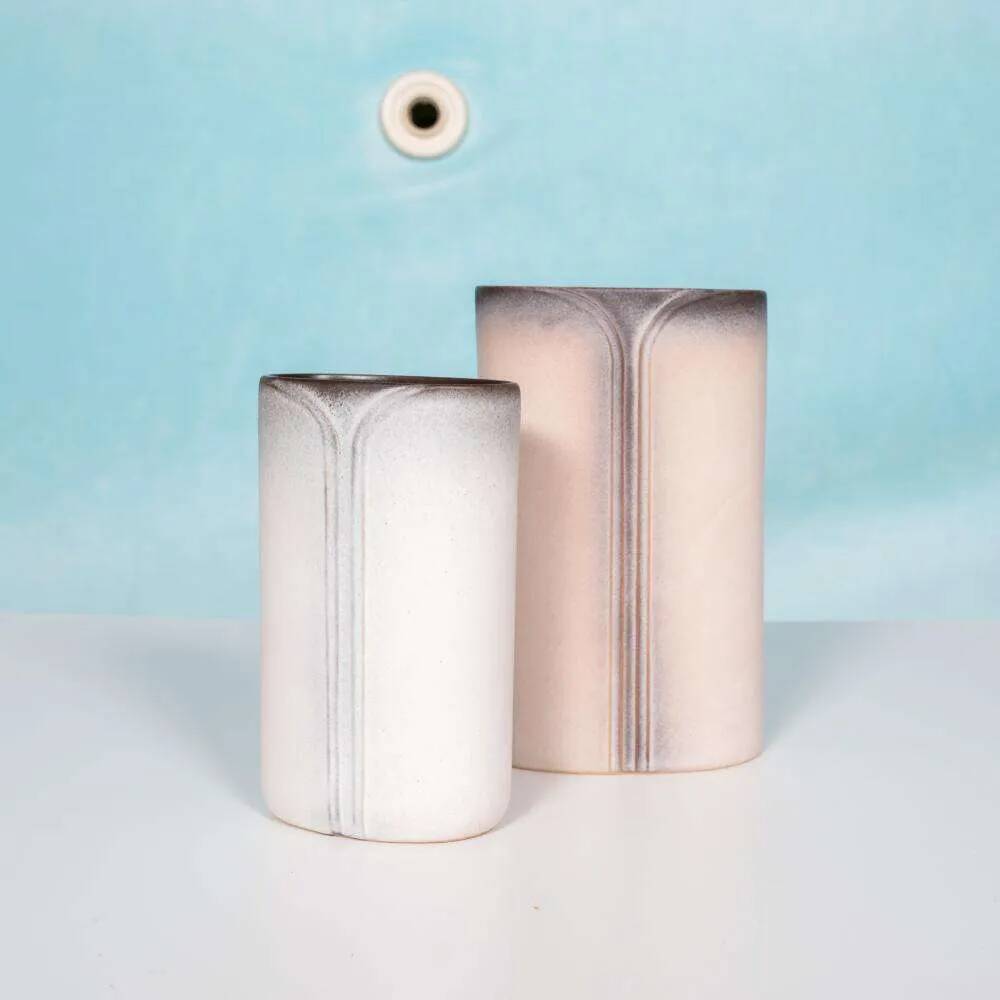 Set of vases VEB Haldensleben, 1960s, East German earthenware