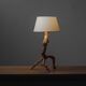 Brutalist lamp in olive wood, Provence, 1970s